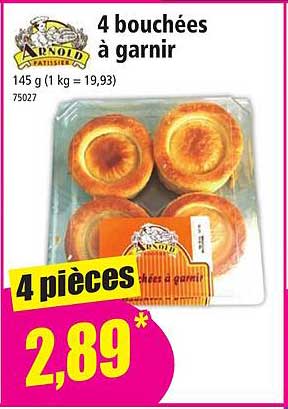 4 bouchées à garnir arnold