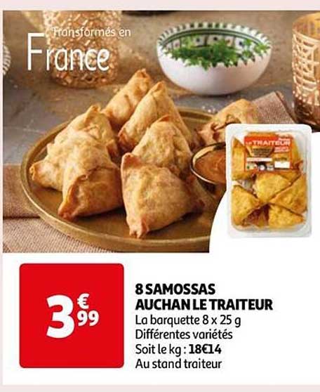 8 Samossas Auchan Le Traiteur