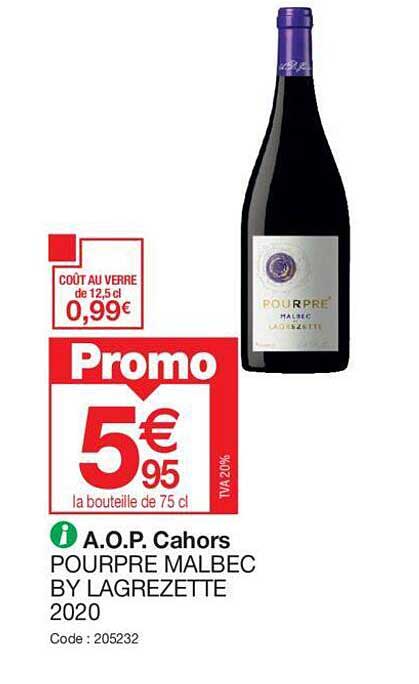 a.o.p. cahors pourpre malbec by lagrezette