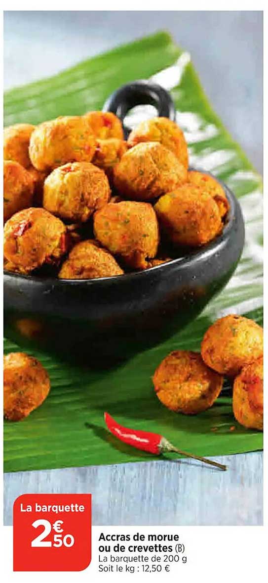 accras de morue ou de crevettes