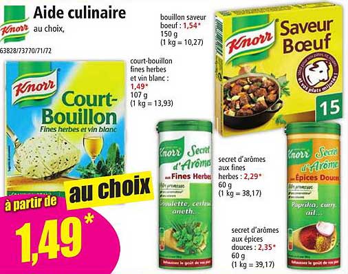 aide culinaire knorr