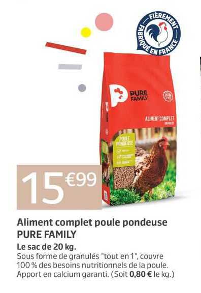 aliment complet poule pondeuse pure family