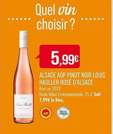 alsace aop pinot noir louis hauller rosé d'alsace