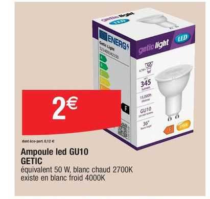 ampoule led gu10 getic