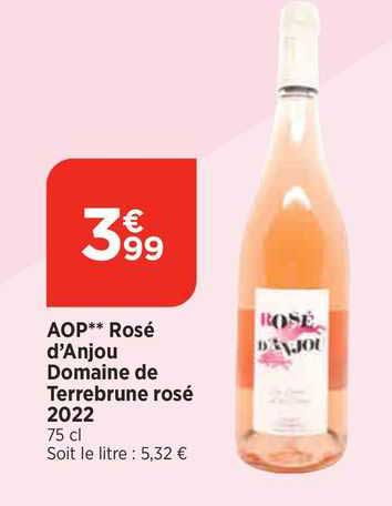 aop rossé d'anjou domaine de terrebrune rosé 2022