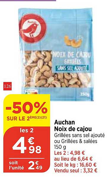 Auchan Noix De Cajou