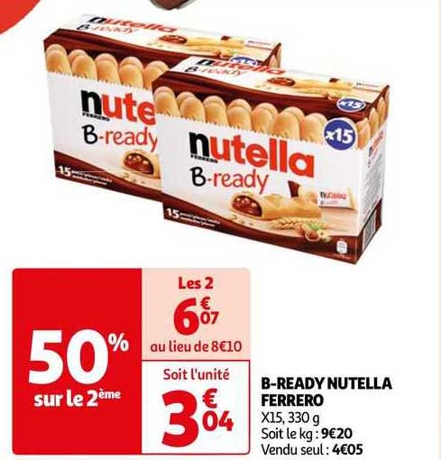 b-ready nutella ferrero