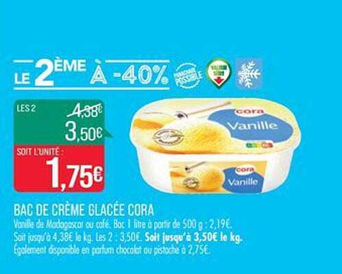 Bac De Crème Glacée Cora