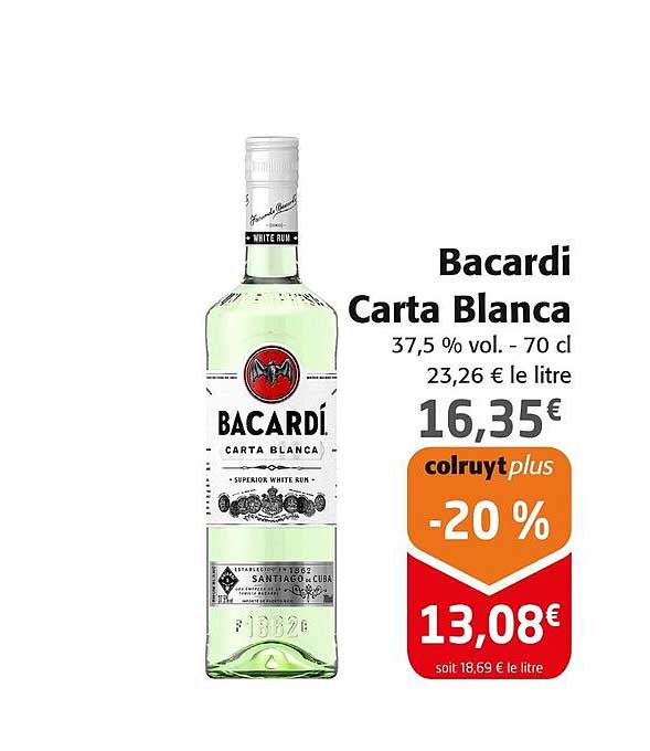 Bacardi Carta Blanca 37,5% Vol