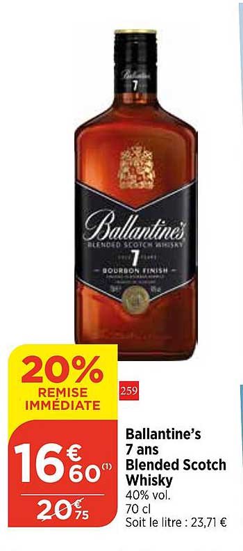 ballantine's 7 ans blended scotch whisky 40% vol