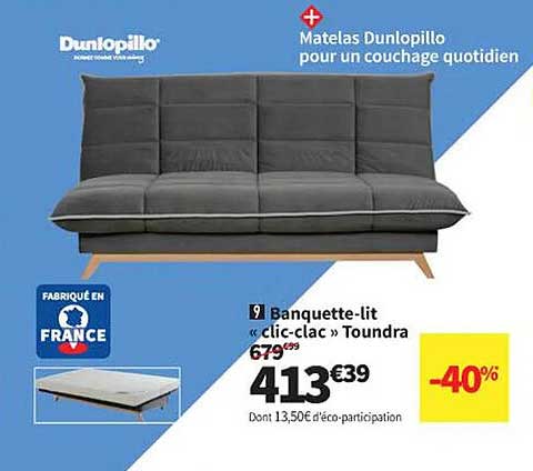 banquette-lit «clic-clac» toundra