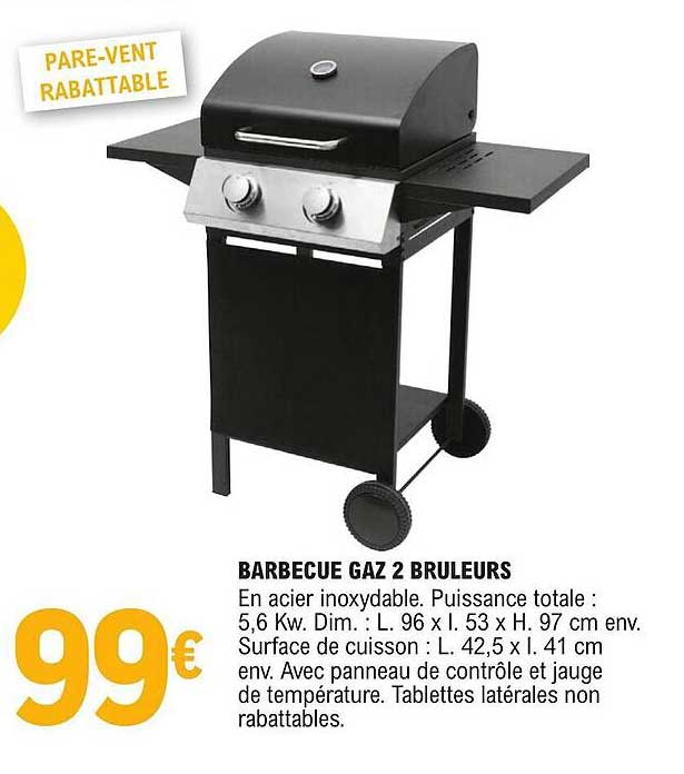 Barbecue Gaz 2 Brûleurs