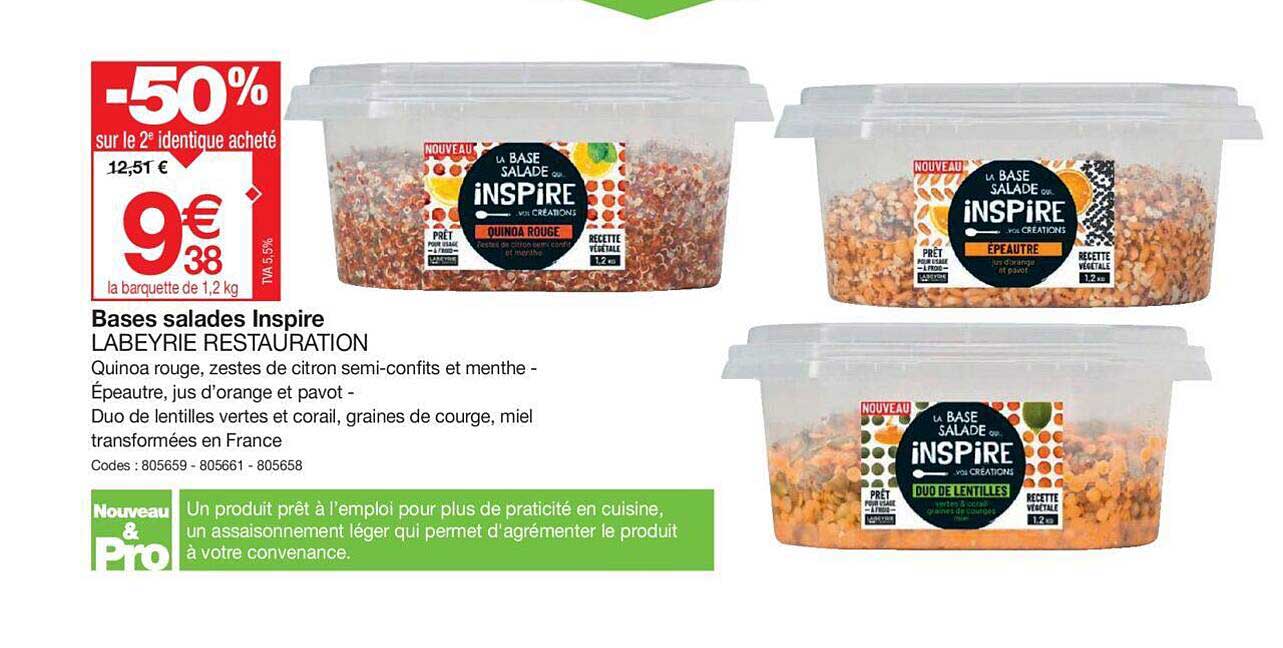 bases salades inspire labeyrie restauration