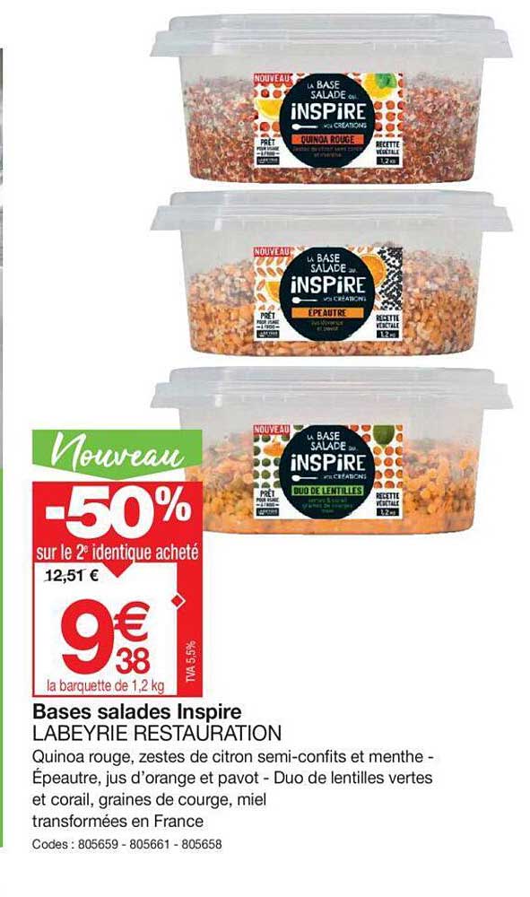 bases salades inspire labeyrie restauration