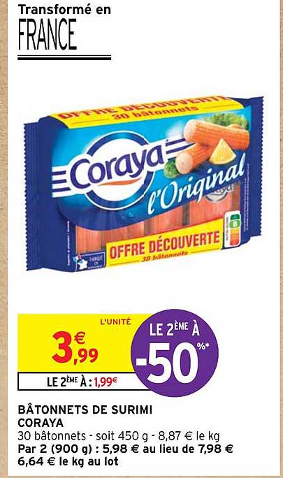 Bâtonnets De Surimi Coraya