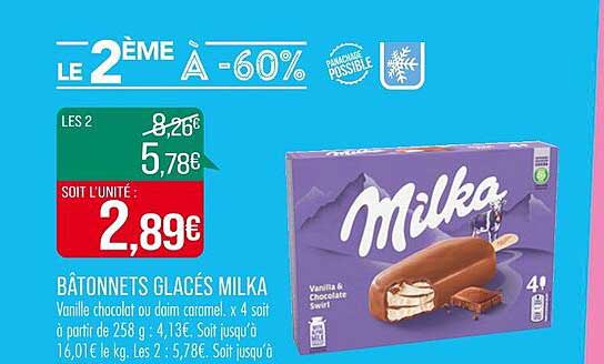 Bâtonnets Glacés Milka