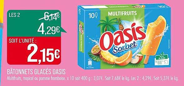 Bâtonnets Glacés Oasis