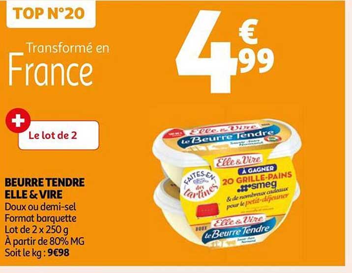 beurre tendre elle&vire