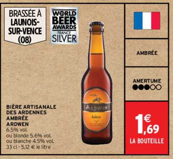 bière artisanale des ardennes ambrée ardwen 6.5% vol