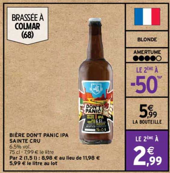 bière don't panic ipa sainte cru 6.5% vol