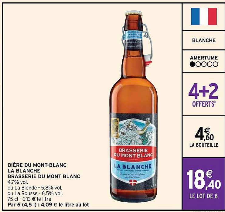 bière du mont-blanc la blanche brasserie du mont blanc 4.7% vol
