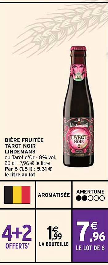 bière fruitée tarot noir lindemans