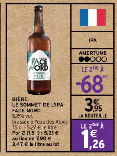 bière le sommet de l'ipa face nord