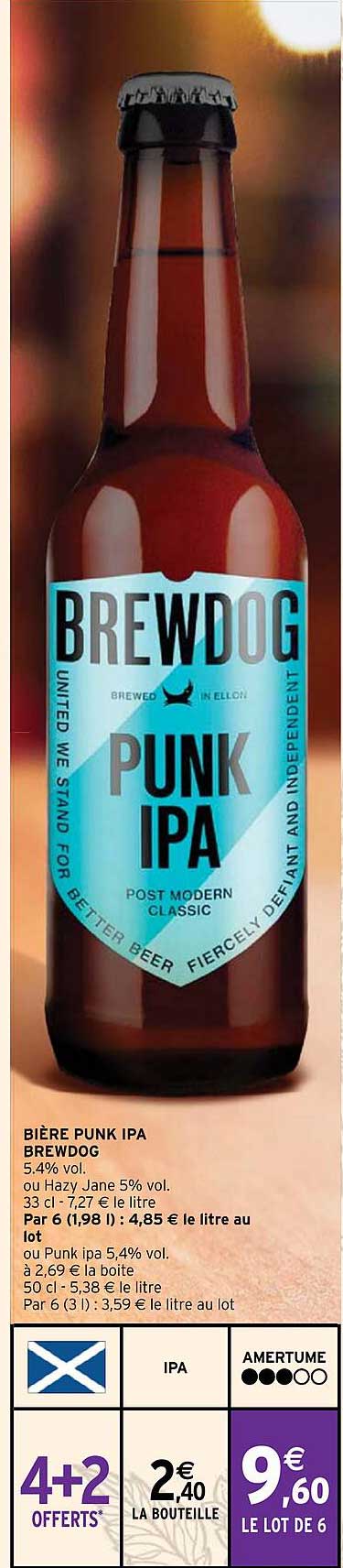bière punk ipa brewdog 5.4% vol
