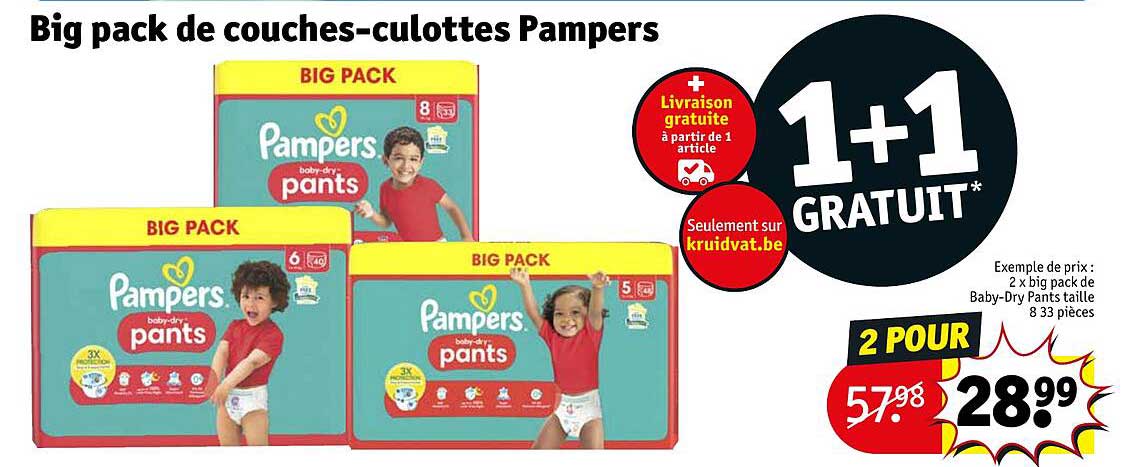 big pack de couches-culottes pampers