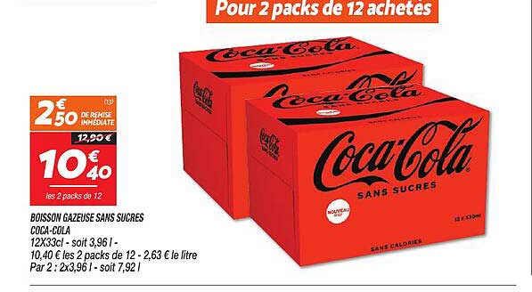 boisson gazeuse sans sucres coca-cola