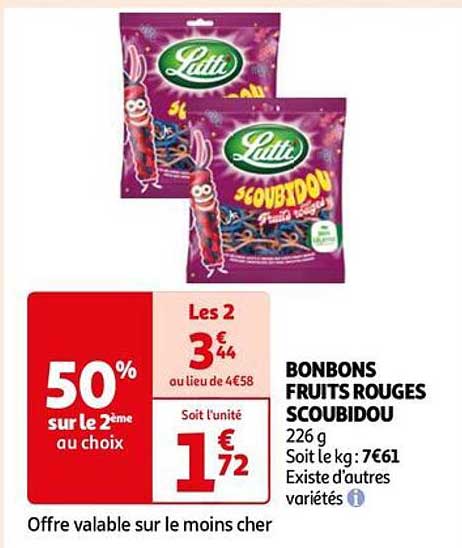 Bonbons Fruits Rouges Scoubidou