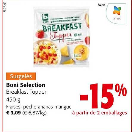 boni selection breakfast topper
