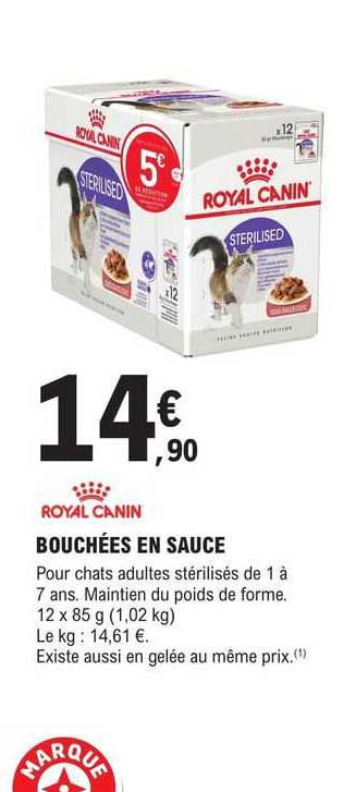 bouchées en sauce royal canin