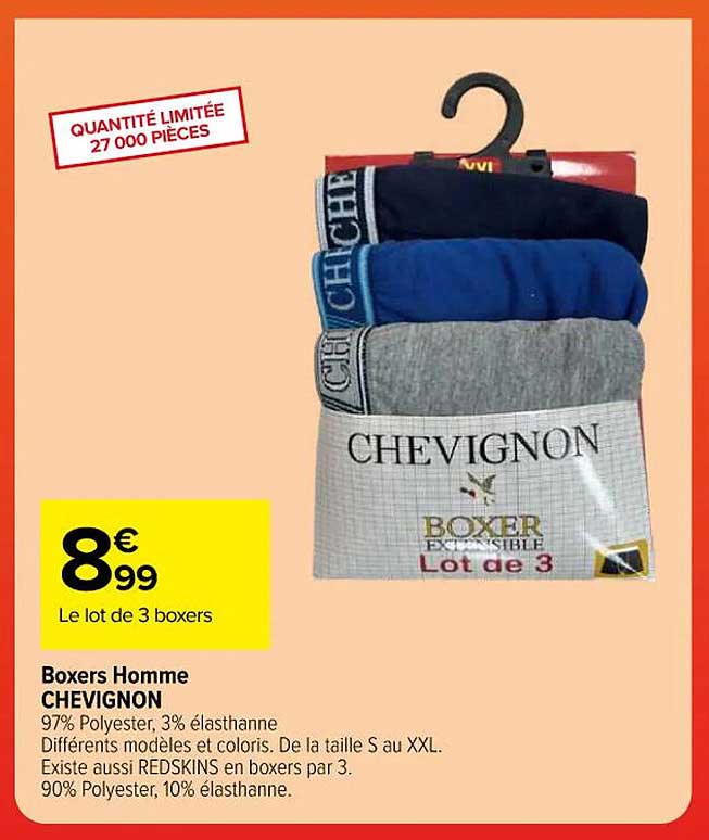 boxers homme chevignon