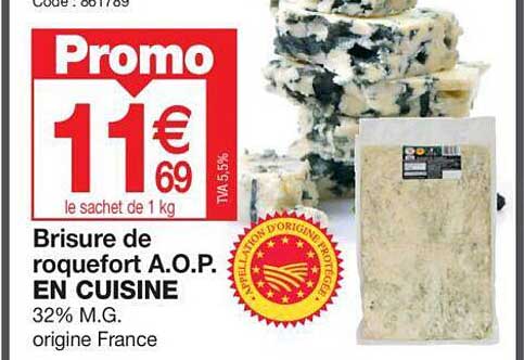 brisure de roquefort a.o.p. en cuisine