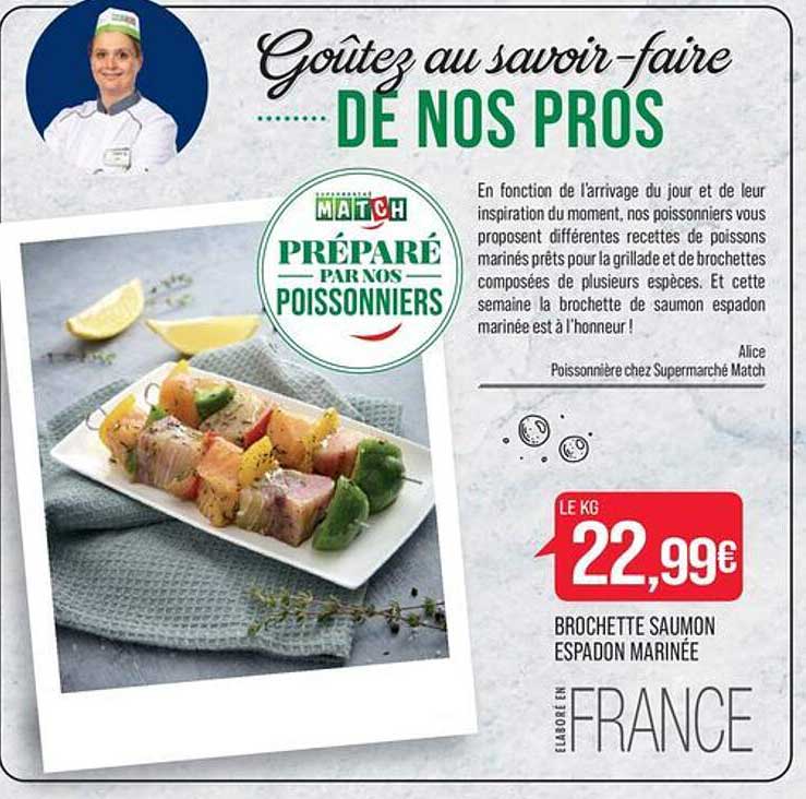 Brochette Saumon Espadon Marinée