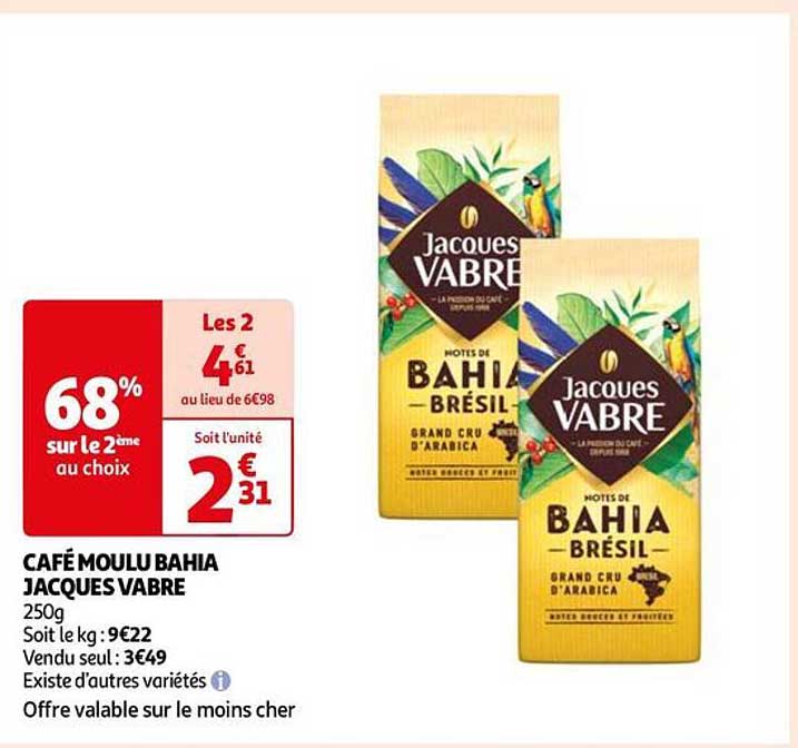 café moulu bahia jacques vabre