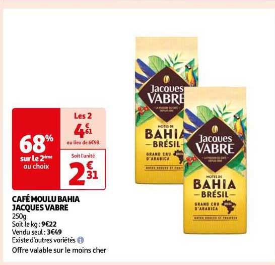 café moulu bahia jacques vabre