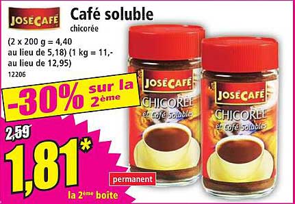 café soluble chicorée josé café