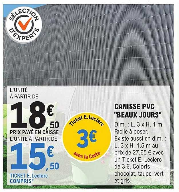canisse pvc "beaux jours"