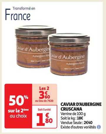 caviar d'aubergine cruscana