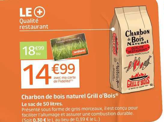 charbon de bois naturel grill o'bois
