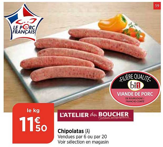 chipolatas l'atelier du boucher