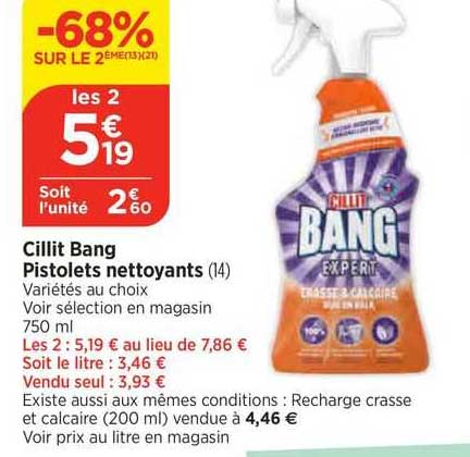 cillit bang pistolets nettoyants