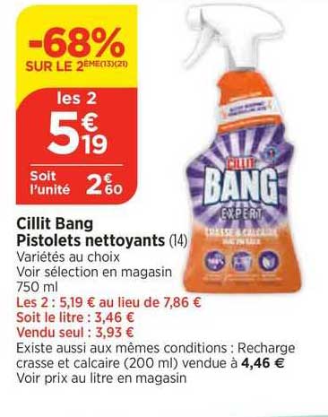 cillit bang pistolets nettoyants