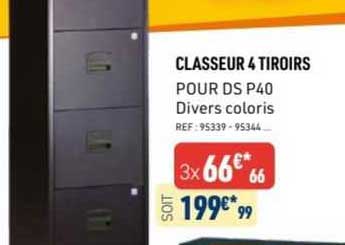 classeur 4 tiroirs pour ds p40