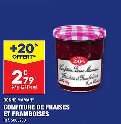 Confiture De Fraises Et Framboises Bonne Maman