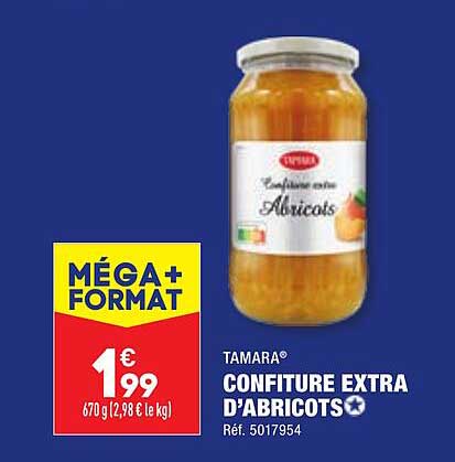 confiture extra d'abricots tamara