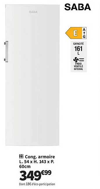 cong. armoire l. 54 x 143 x p. 60 cm saba
