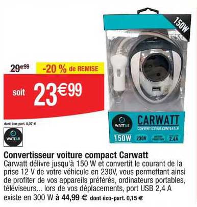 convertisseur voiture compact carwatt